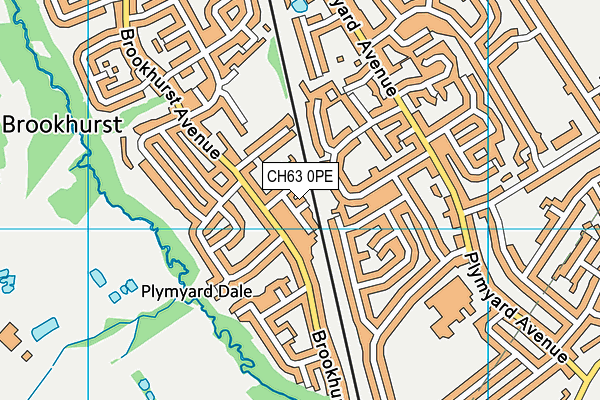 CH63 0PE map - OS VectorMap District (Ordnance Survey)
