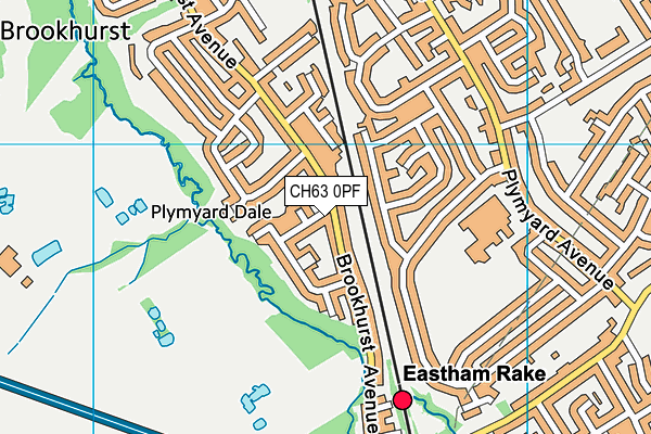 CH63 0PF map - OS VectorMap District (Ordnance Survey)