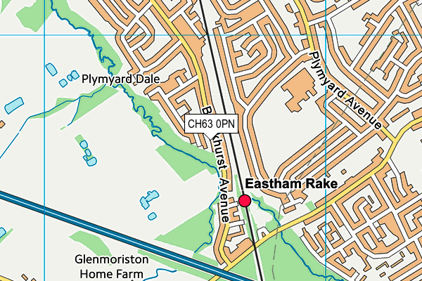 CH63 0PN map - OS VectorMap District (Ordnance Survey)