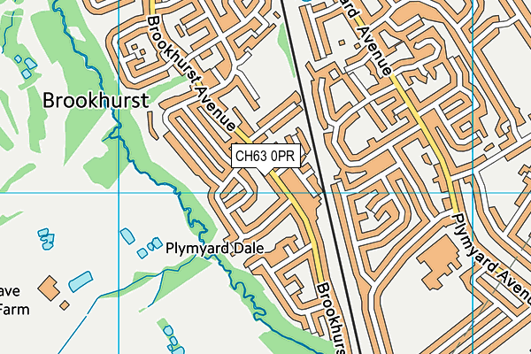 CH63 0PR map - OS VectorMap District (Ordnance Survey)