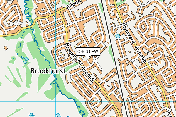 CH63 0PW map - OS VectorMap District (Ordnance Survey)