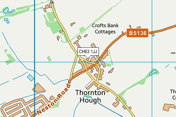 Thornton Hough Primary School map (CH63 1JJ) - OS VectorMap District (Ordnance Survey)
