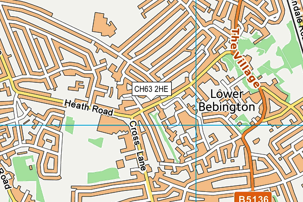 CH63 2HE map - OS VectorMap District (Ordnance Survey)