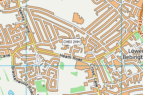 Brackenwood Junior School map (CH63 2HH) - OS VectorMap District (Ordnance Survey)