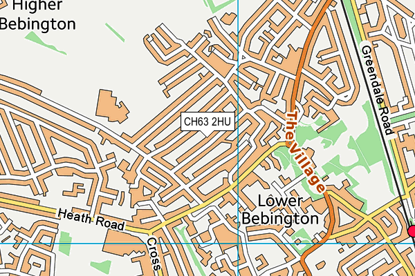 CH63 2HU map - OS VectorMap District (Ordnance Survey)