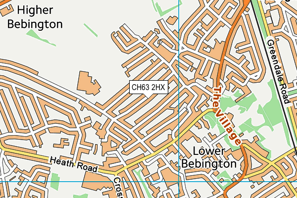 CH63 2HX map - OS VectorMap District (Ordnance Survey)