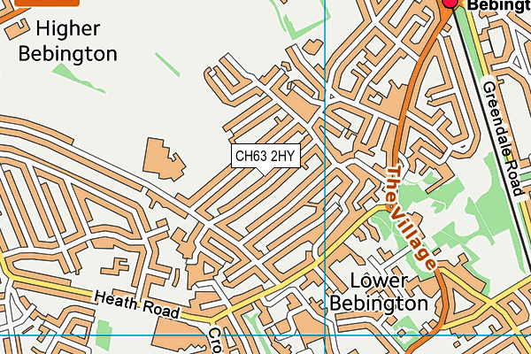 CH63 2HY map - OS VectorMap District (Ordnance Survey)