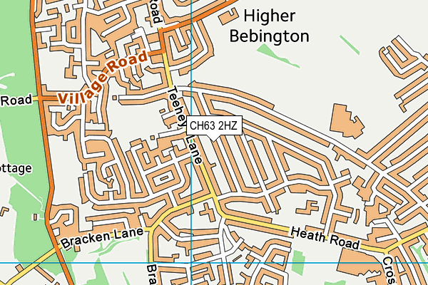 CH63 2HZ map - OS VectorMap District (Ordnance Survey)