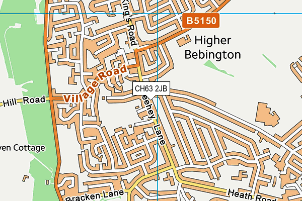 CH63 2JB map - OS VectorMap District (Ordnance Survey)