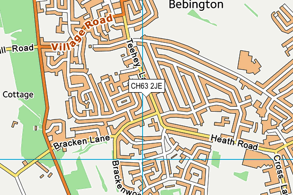 CH63 2JE map - OS VectorMap District (Ordnance Survey)