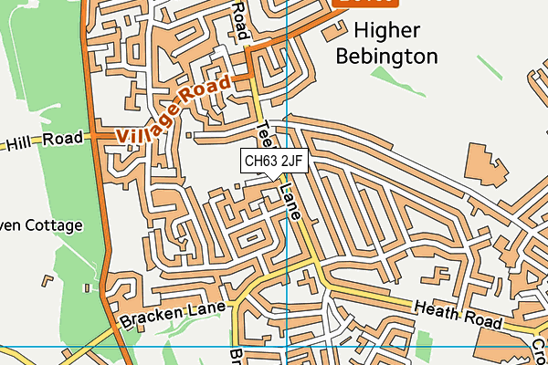 CH63 2JF map - OS VectorMap District (Ordnance Survey)