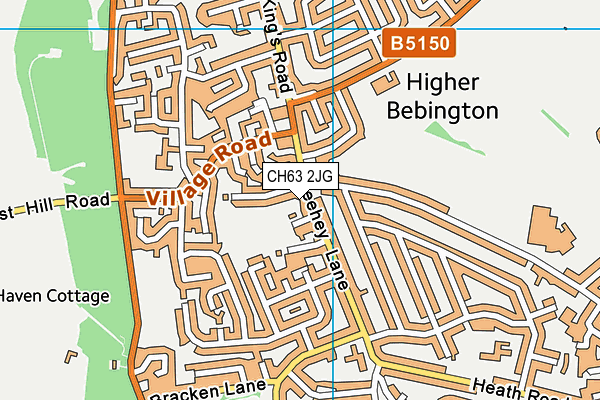 CH63 2JG map - OS VectorMap District (Ordnance Survey)