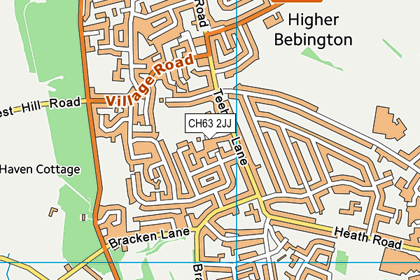 CH63 2JJ map - OS VectorMap District (Ordnance Survey)