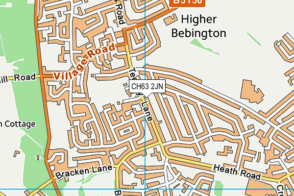 CH63 2JN map - OS VectorMap District (Ordnance Survey)