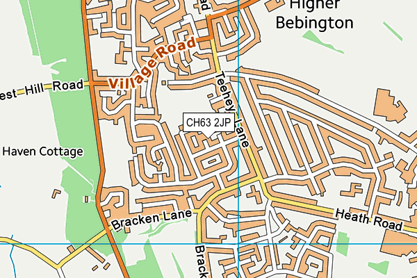 CH63 2JP map - OS VectorMap District (Ordnance Survey)