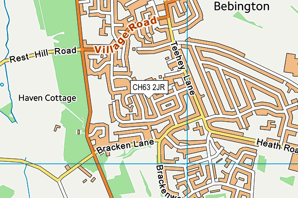 CH63 2JR map - OS VectorMap District (Ordnance Survey)