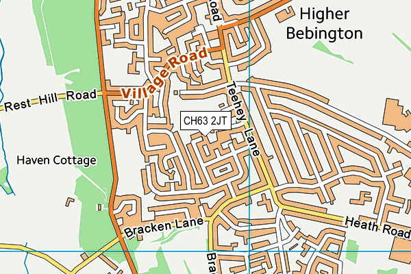 CH63 2JT map - OS VectorMap District (Ordnance Survey)