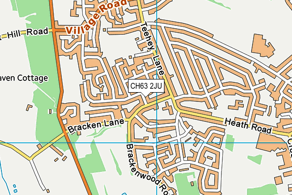 CH63 2JU map - OS VectorMap District (Ordnance Survey)