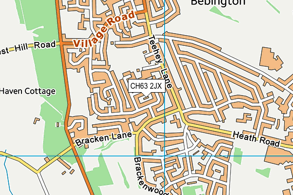 CH63 2JX map - OS VectorMap District (Ordnance Survey)