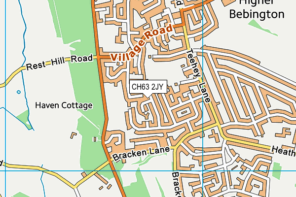 CH63 2JY map - OS VectorMap District (Ordnance Survey)