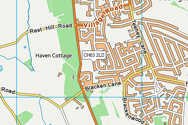 CH63 2LD map - OS VectorMap District (Ordnance Survey)