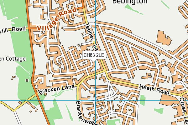 CH63 2LE map - OS VectorMap District (Ordnance Survey)