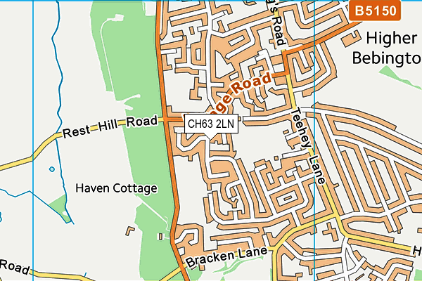 CH63 2LN map - OS VectorMap District (Ordnance Survey)