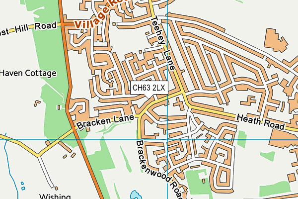 CH63 2LX map - OS VectorMap District (Ordnance Survey)