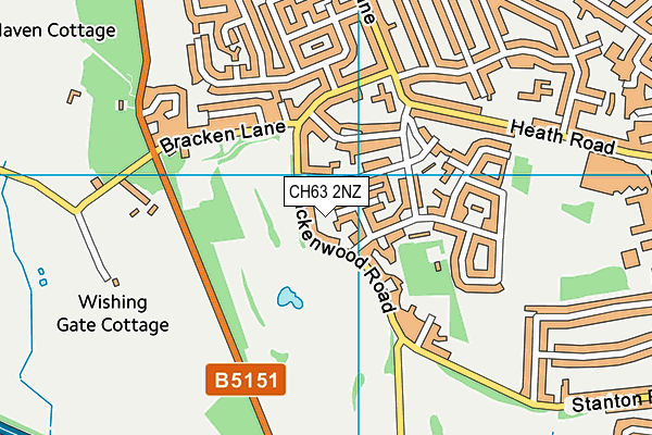 CH63 2NZ map - OS VectorMap District (Ordnance Survey)