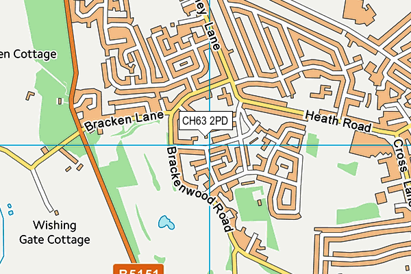 CH63 2PD map - OS VectorMap District (Ordnance Survey)