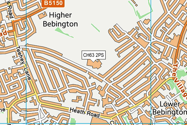Co-op Academy Bebington map (CH63 2PS) - OS VectorMap District (Ordnance Survey)