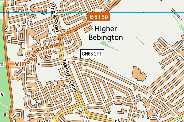 Higher Bebington Recreation Ground map (CH63 2PT) - OS VectorMap District (Ordnance Survey)