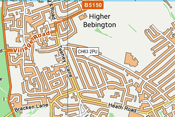 CH63 2PU map - OS VectorMap District (Ordnance Survey)