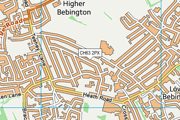 CH63 2PX map - OS VectorMap District (Ordnance Survey)