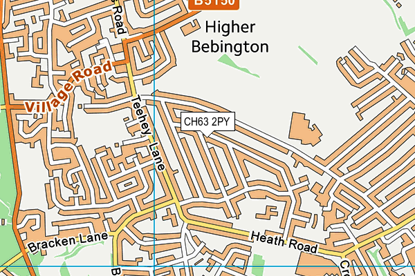 CH63 2PY map - OS VectorMap District (Ordnance Survey)