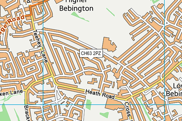 CH63 2PZ map - OS VectorMap District (Ordnance Survey)