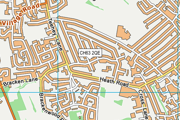 CH63 2QE map - OS VectorMap District (Ordnance Survey)