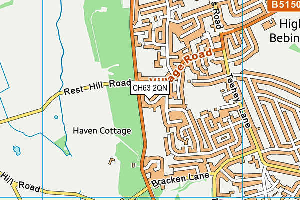 CH63 2QN map - OS VectorMap District (Ordnance Survey)