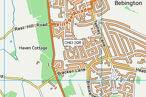 CH63 2QR map - OS VectorMap District (Ordnance Survey)