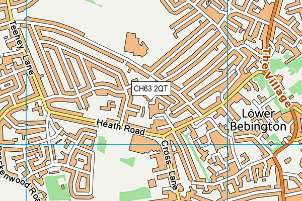 CH63 2QT map - OS VectorMap District (Ordnance Survey)