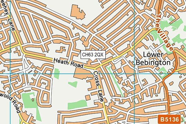 CH63 2QX map - OS VectorMap District (Ordnance Survey)