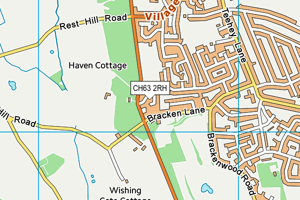 CH63 2RH map - OS VectorMap District (Ordnance Survey)