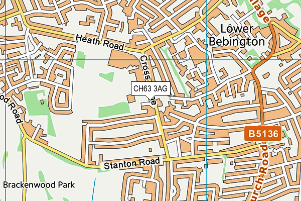 CH63 3AG map - OS VectorMap District (Ordnance Survey)