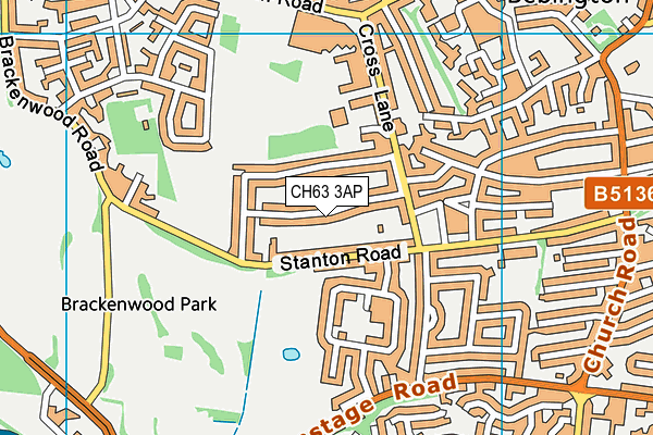 CH63 3AP map - OS VectorMap District (Ordnance Survey)