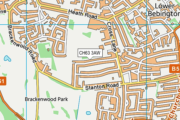 CH63 3AW map - OS VectorMap District (Ordnance Survey)