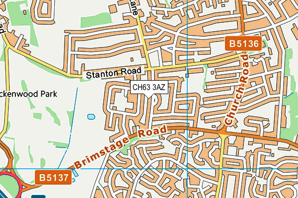 CH63 3AZ map - OS VectorMap District (Ordnance Survey)