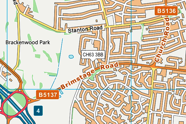 CH63 3BB map - OS VectorMap District (Ordnance Survey)