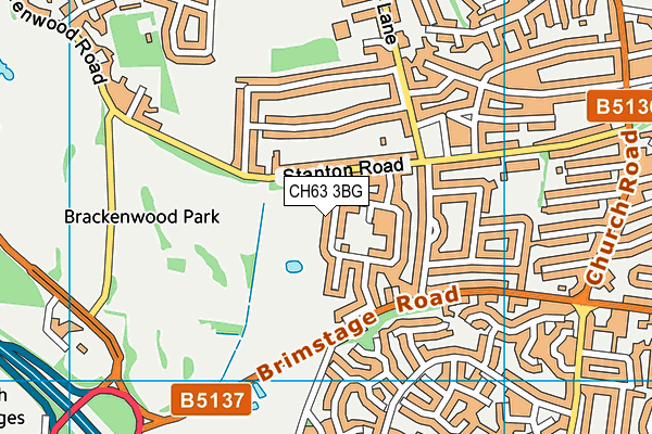 CH63 3BG map - OS VectorMap District (Ordnance Survey)