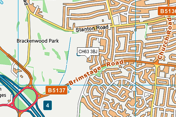 CH63 3BJ map - OS VectorMap District (Ordnance Survey)