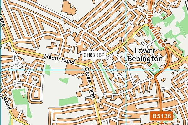 CH63 3BP map - OS VectorMap District (Ordnance Survey)